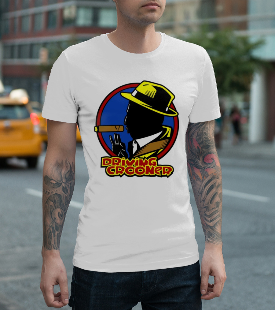Driving Grooner Fedora Silhouette Cigar T-Shirt