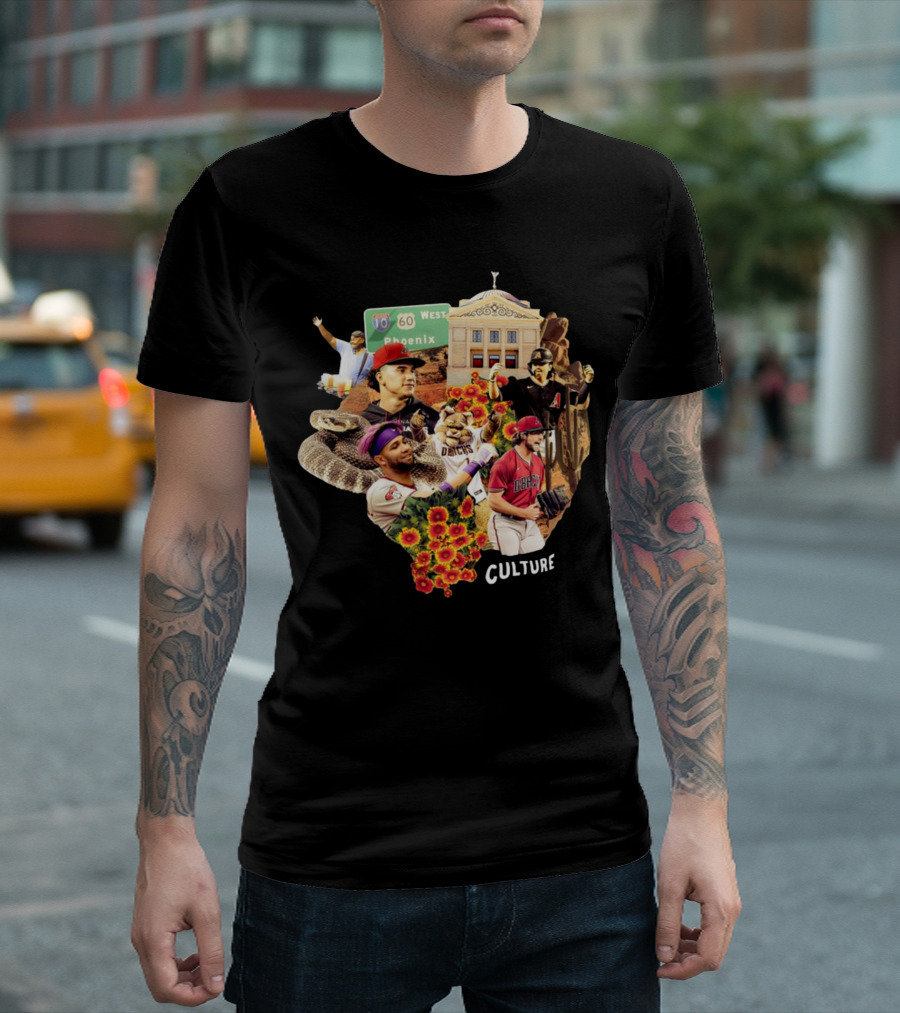 Arizona Diamondbacks Serpiente Culture Phoenix Baseball Landmarks Icons T-Shirt