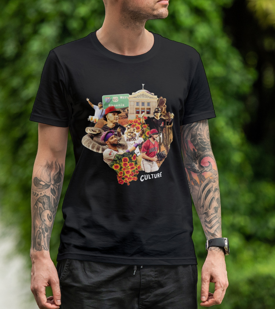 Arizona Diamondbacks Serpiente Culture Phoenix Baseball Landmarks Icons T-Shirt