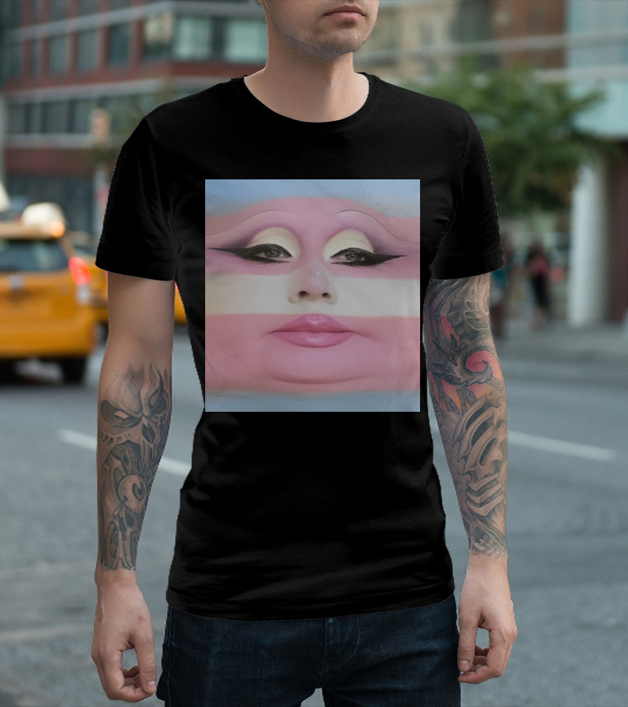 Juno Birch Transgender Flag Face T-Shirt