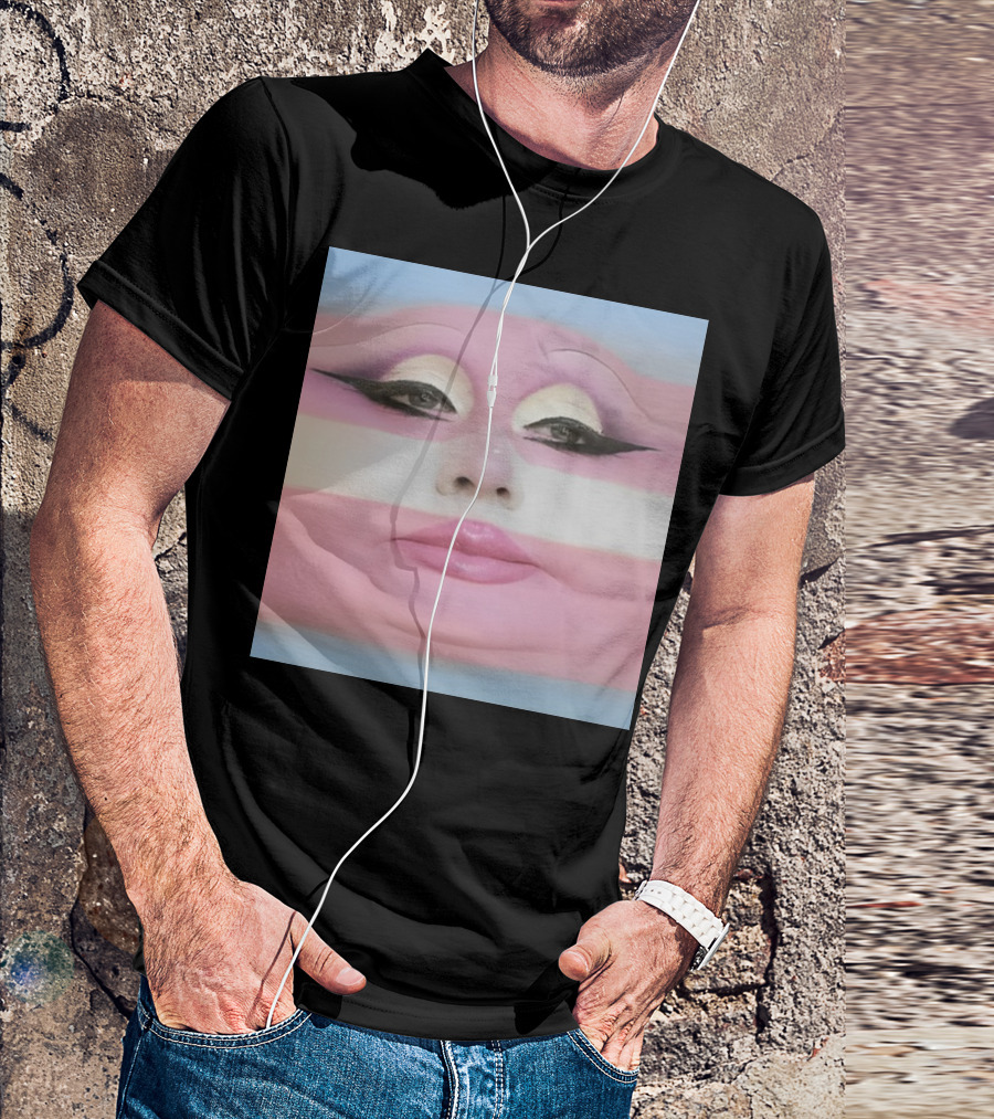 Juno Birch Transgender Flag Face T-Shirt
