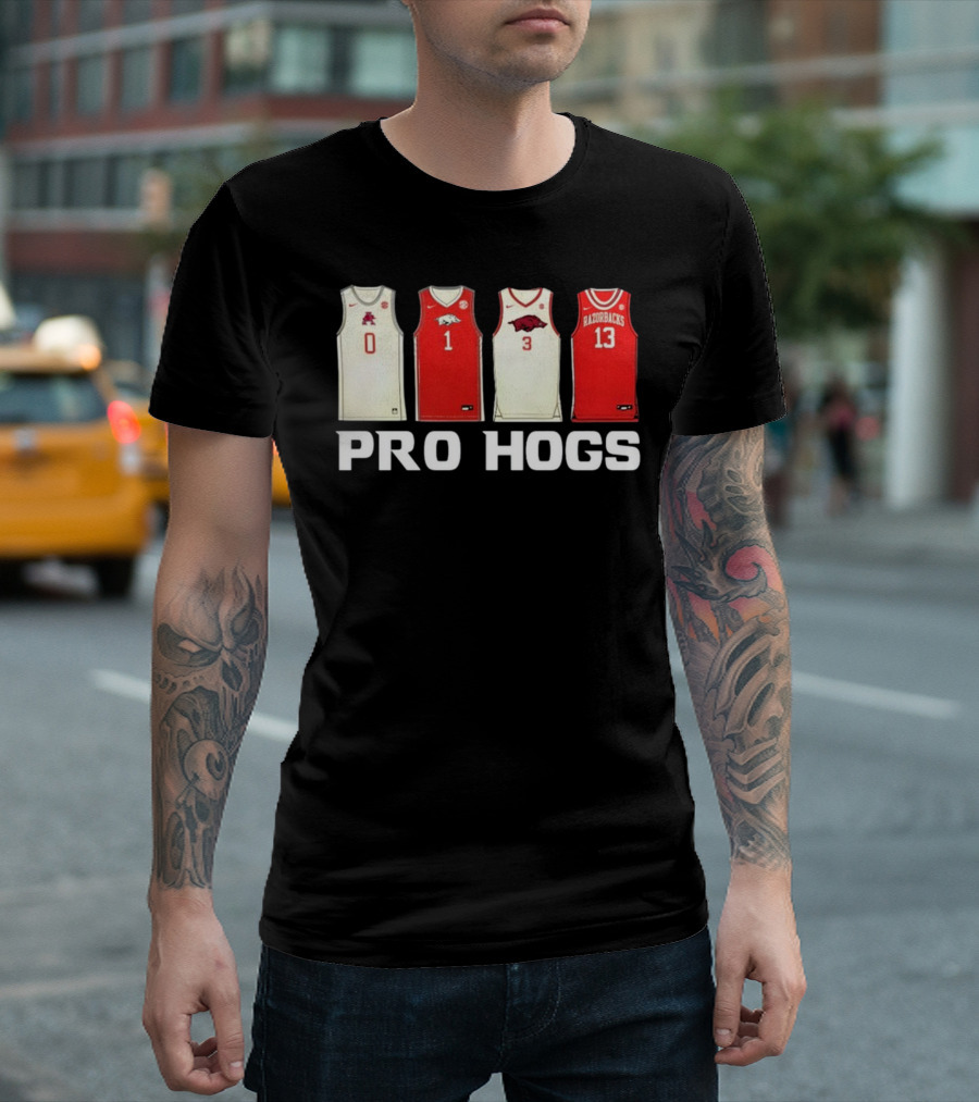 Pro Hogs Arkansas Basketball Jerseys Razorbacks Icons T-Shirt