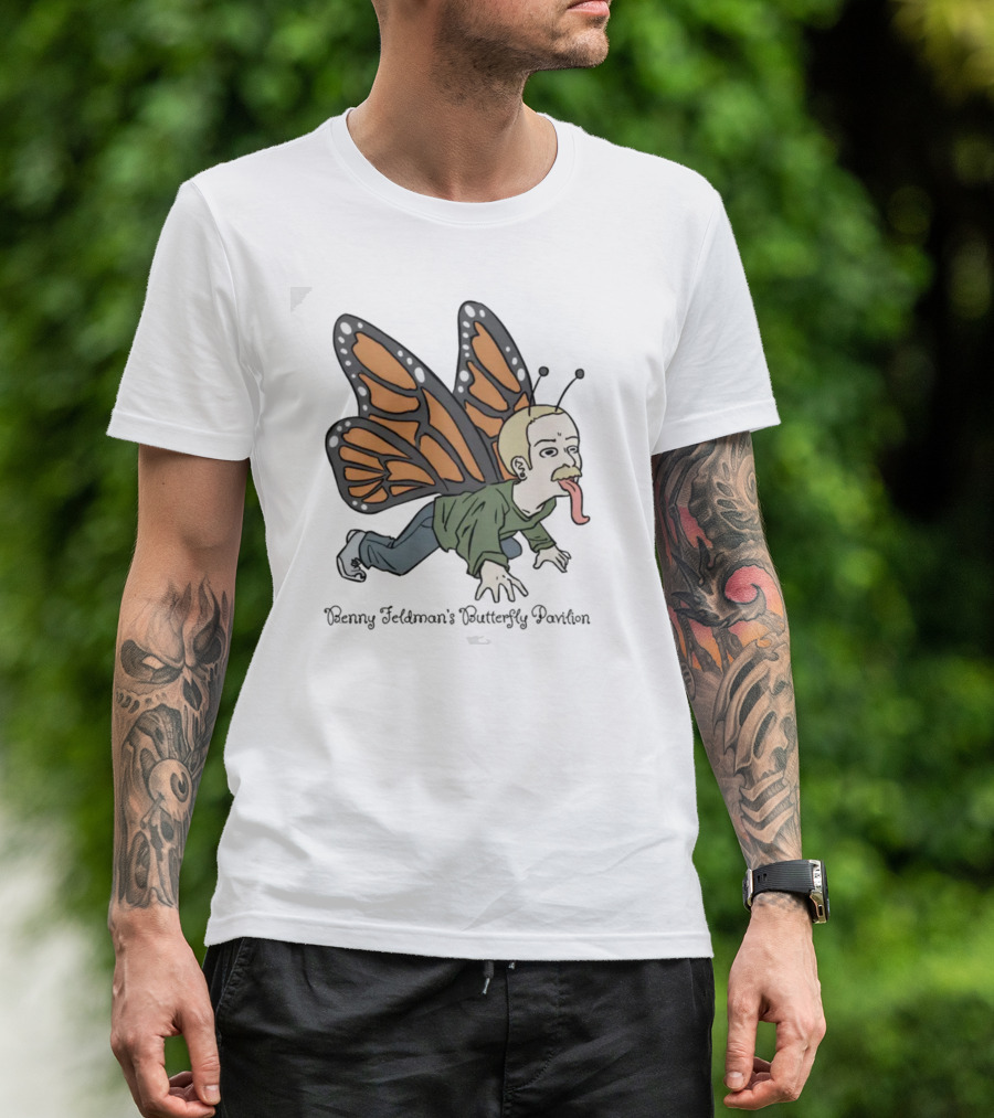 Benny Feldman's Butterfly Pavilion Winged Humanoid Cartoon With Antennae And Sneakers T-Shirt