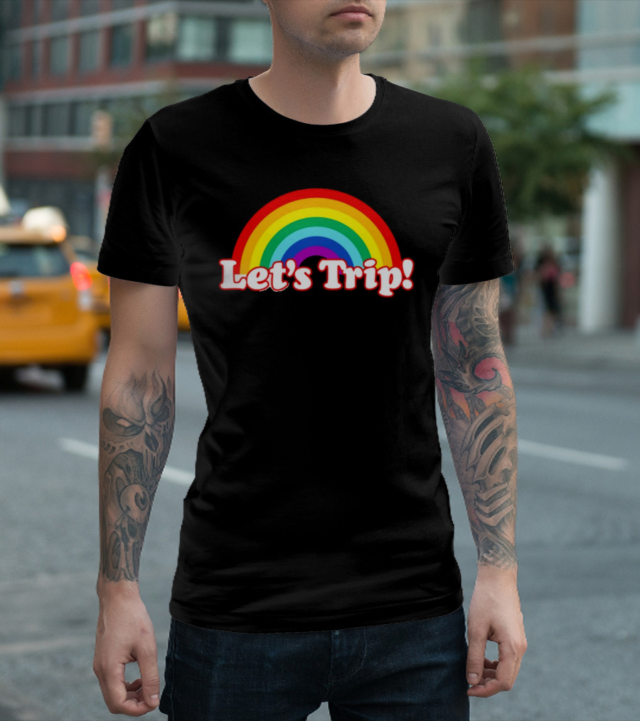 Let's Trip Rainbow Retro Colorful T-Shirt