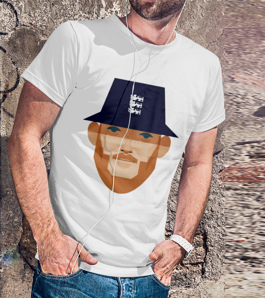 Stanley Chow Ben Stokes England Cricket Hat Three Lions T-Shirt