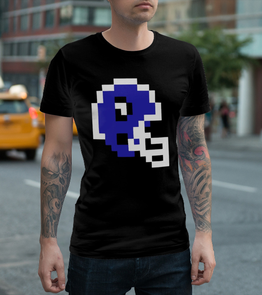 Thatsgoodsports 8 Bit New Retro Football Helmet T-Shirt