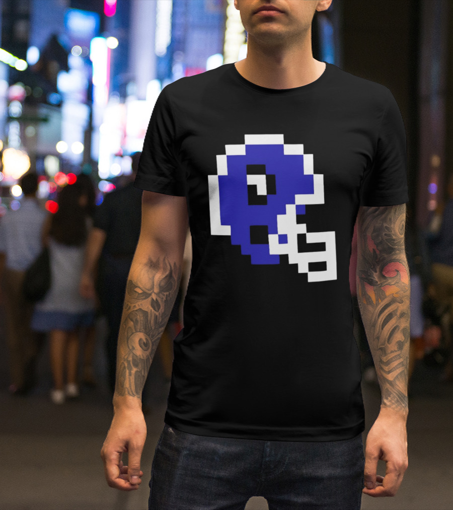 Thatsgoodsports 8 Bit New Retro Football Helmet T-Shirt