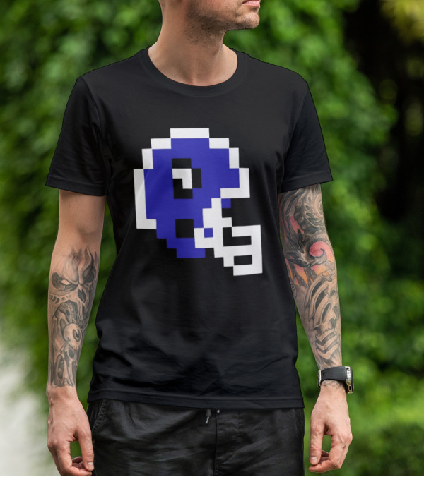 Thatsgoodsports 8 Bit New Retro Football Helmet T-Shirt