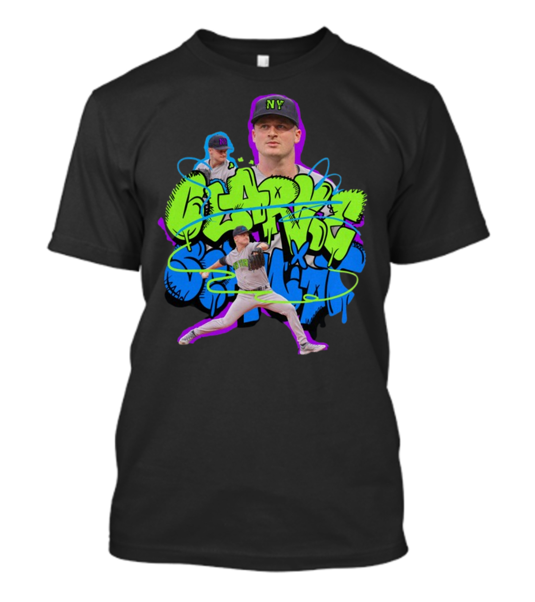 Clarke Schmidt NY Street Graffiti Pitcher T-Shirt