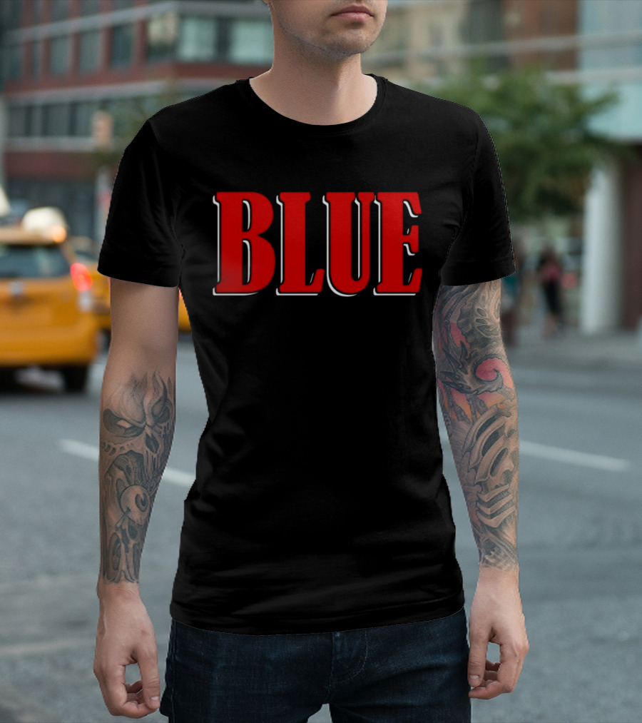 G Perico Blue Red Block Text T-Shirt