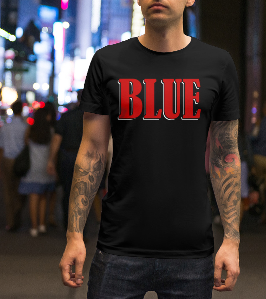 G Perico Blue Red Block Text T-Shirt