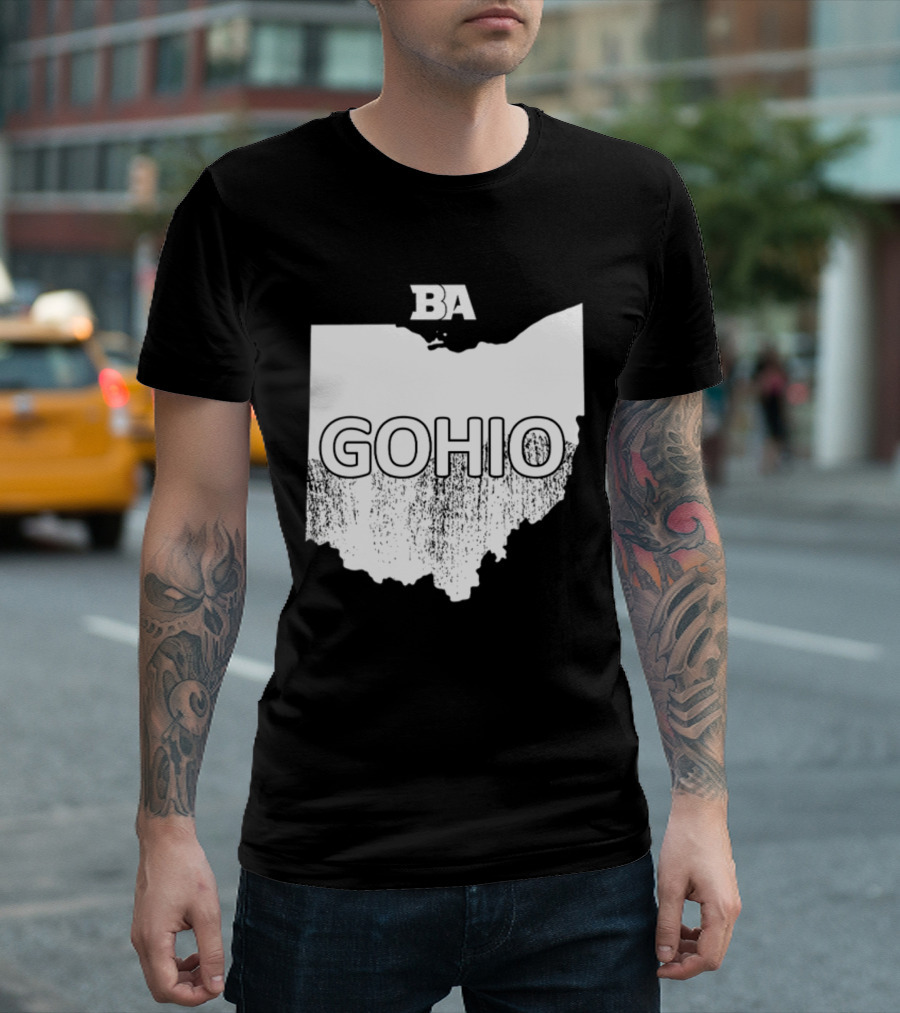 BA GOHIO Ohio Map T-Shirt