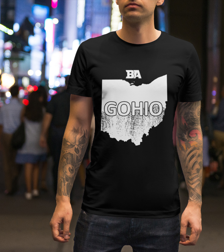 BA GOHIO Ohio Map T-Shirt