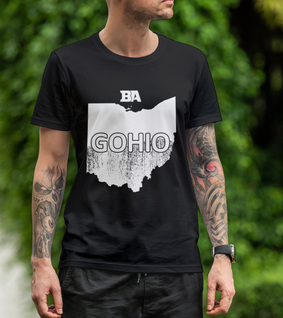 BA GOHIO Ohio Map T-Shirt