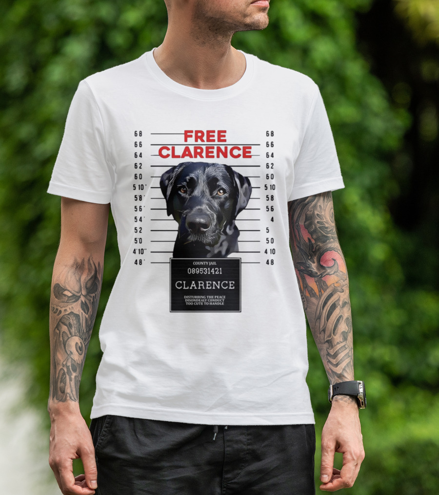 Free Clarence County Jail Disturbing The Peace Disorderly Conduct Too Cute To Handle T-Shirt