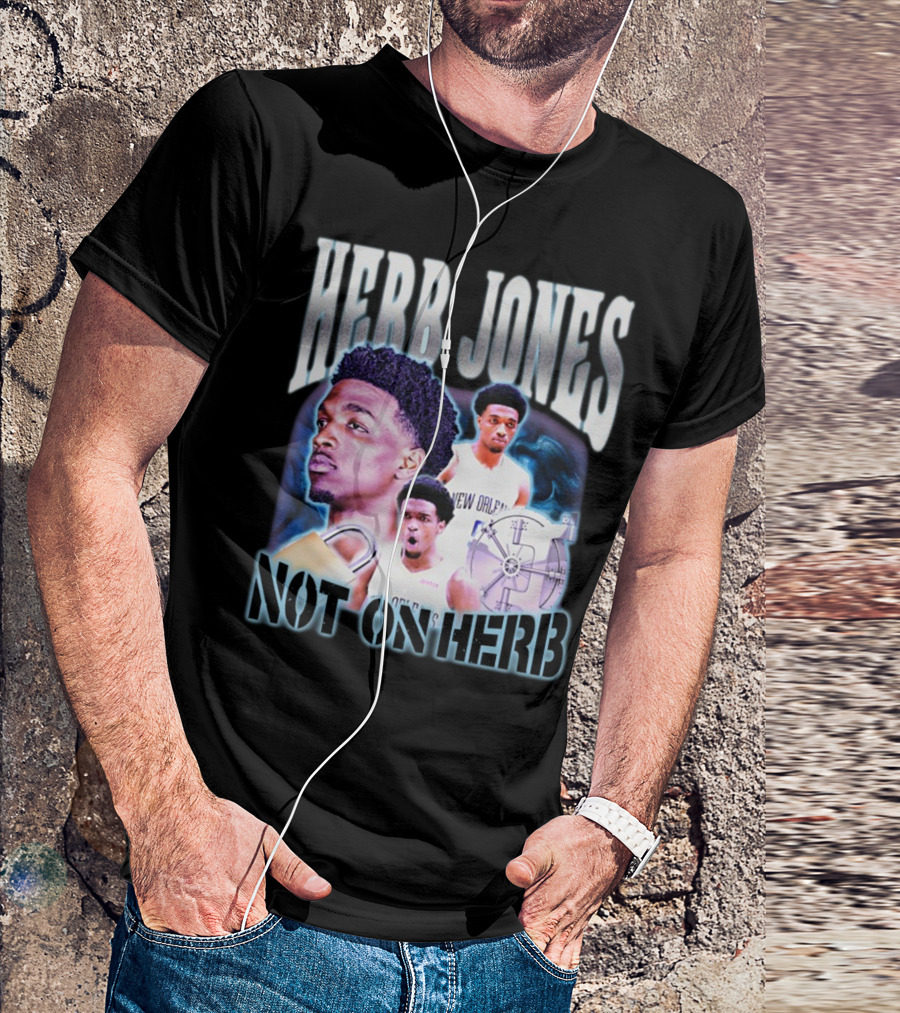 Herb Jones Not On Herb New Orleans Basketball Player Collage T-Shirt