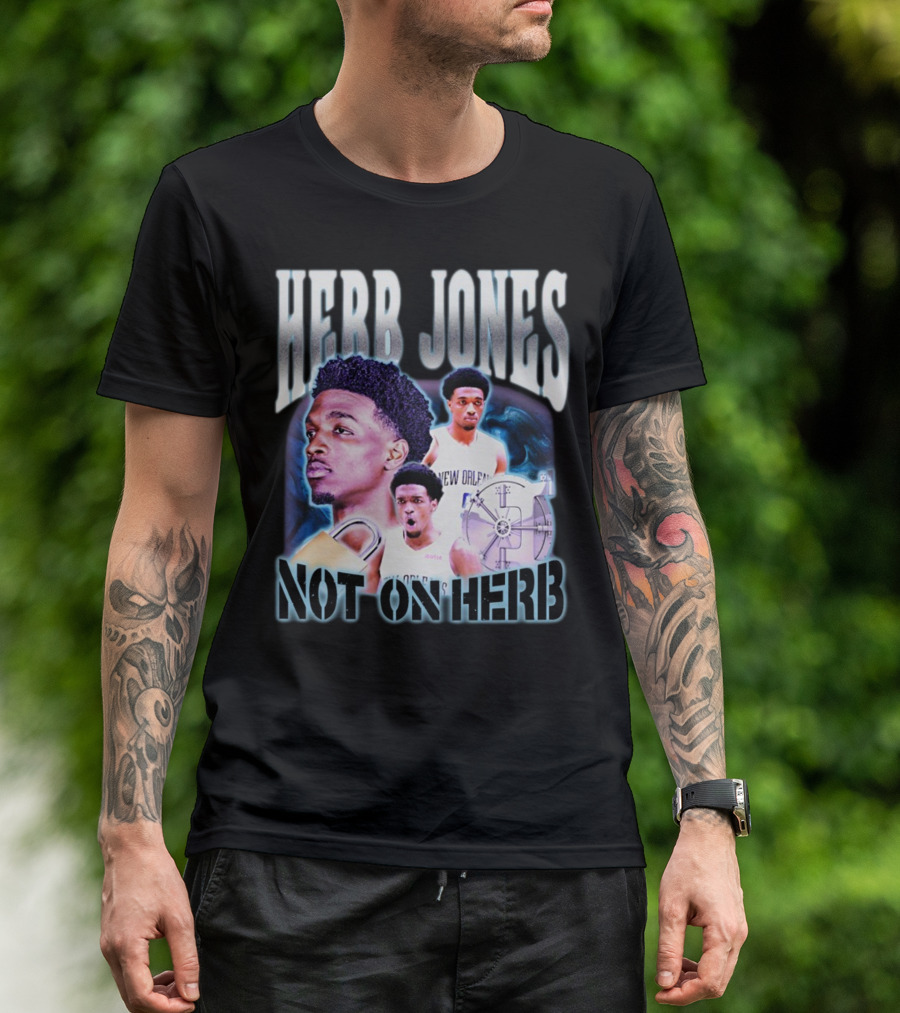 Herb Jones Not On Herb New Orleans Basketball Player Collage T-Shirt