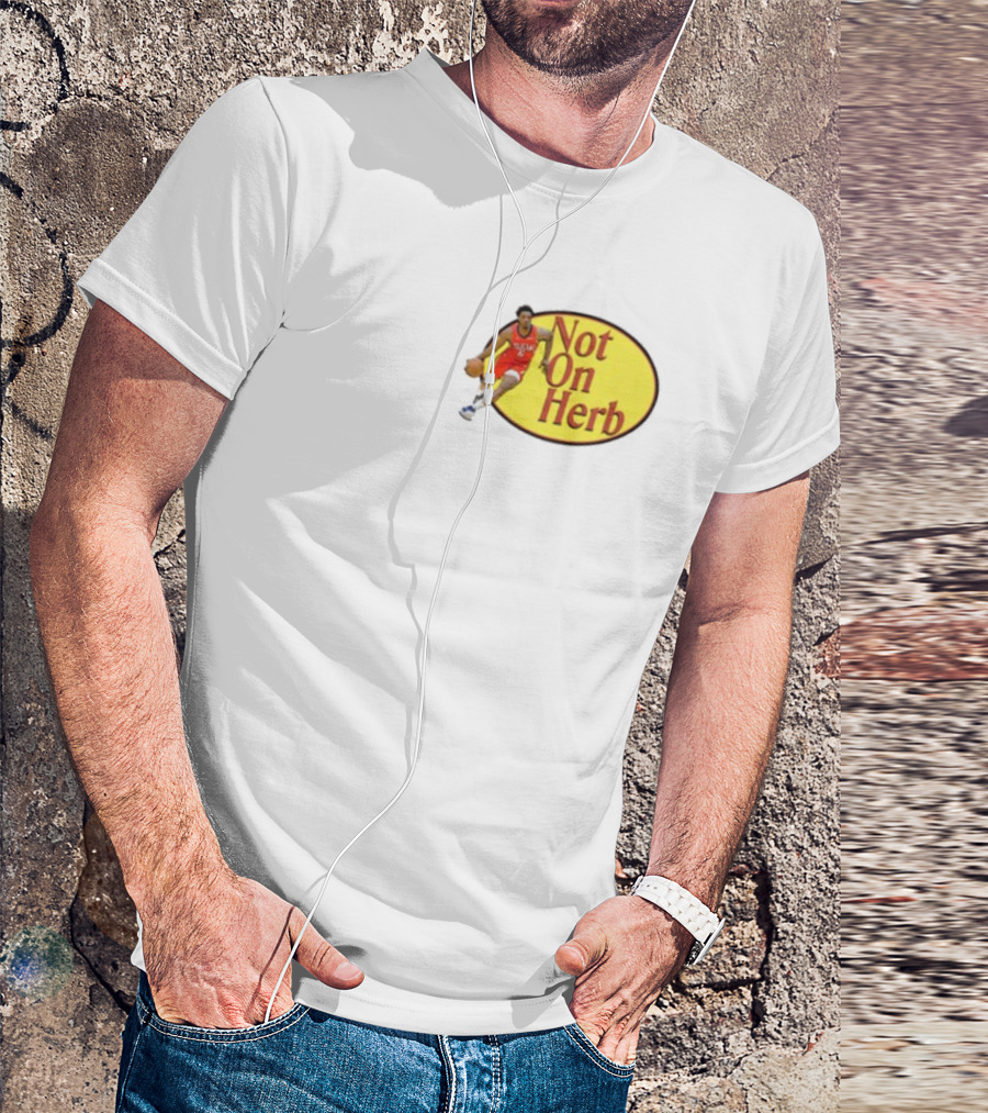 Not On Herb Basketball Player In Red Jersey T-Shirt