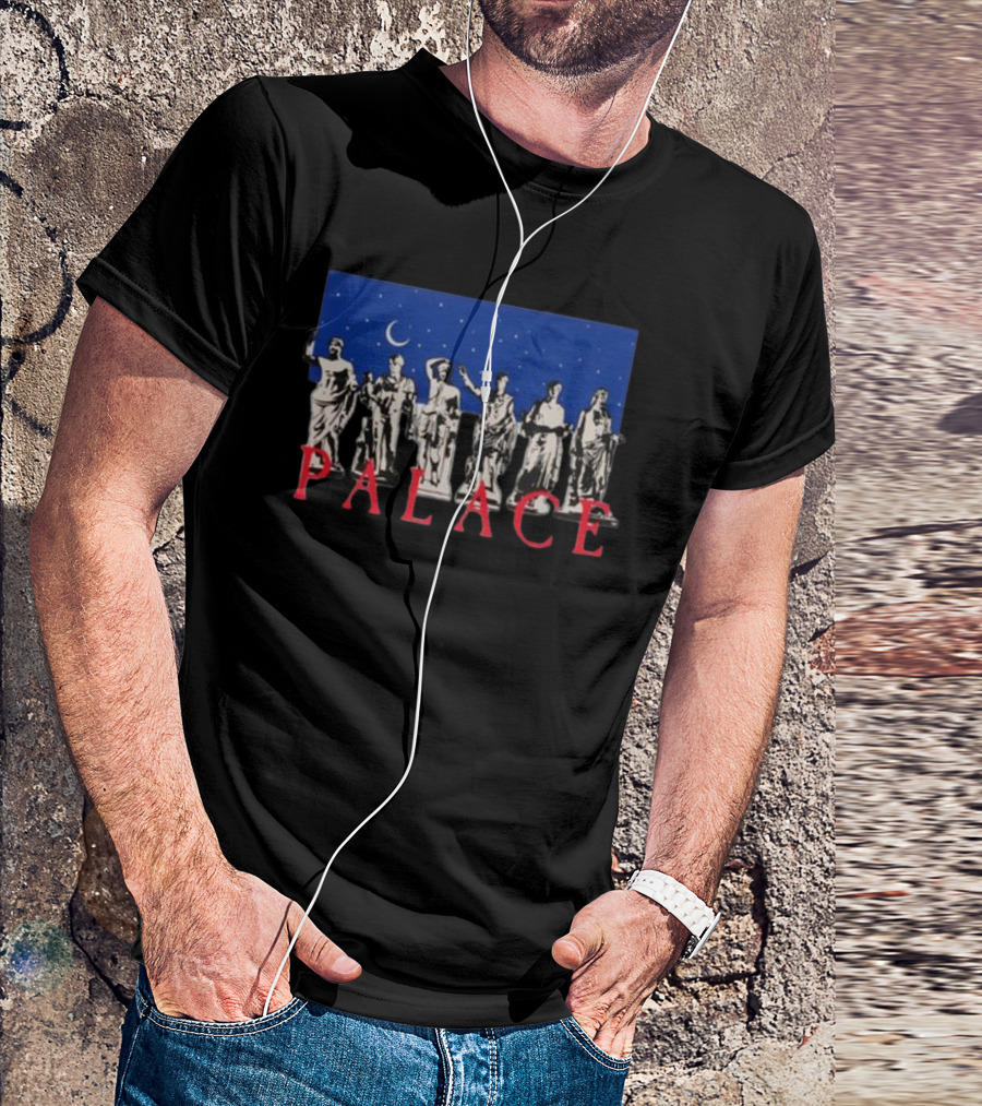 Palace Skateboards Greek Statue Moonlit Night Sky T-Shirt