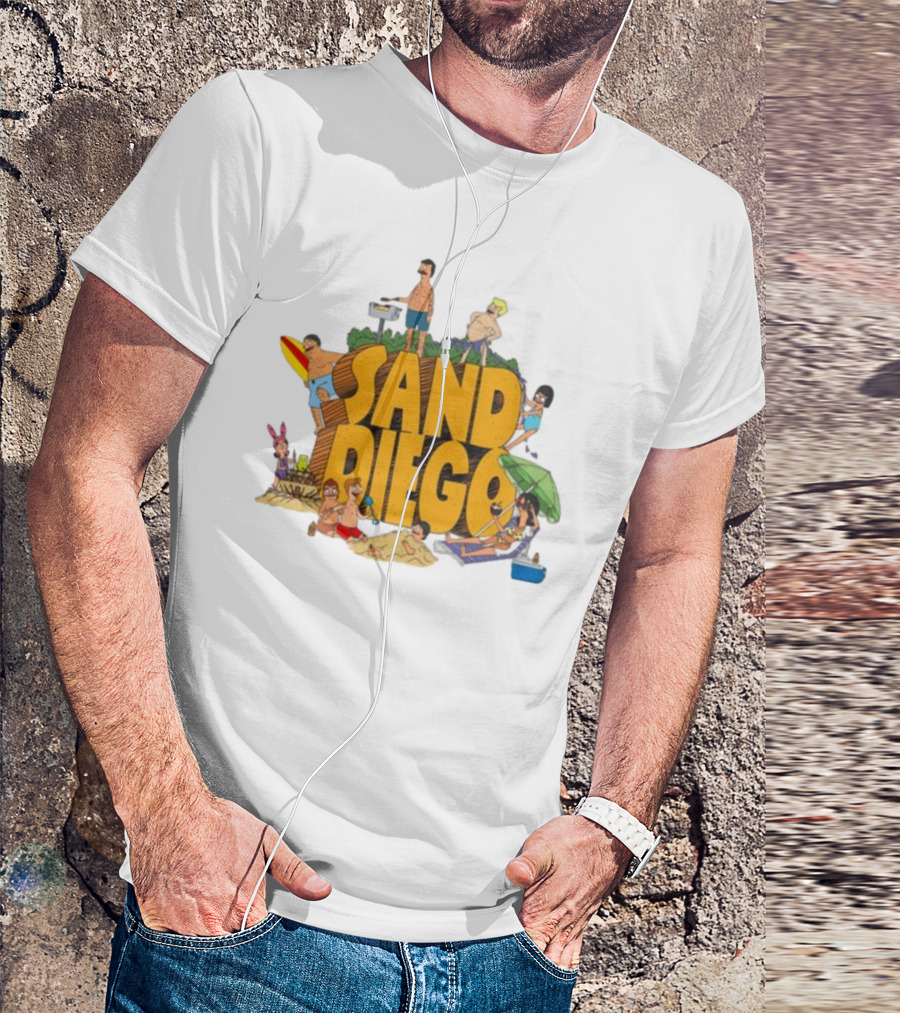 Bobs Burgers Characters San Diego Beach Day T-Shirt