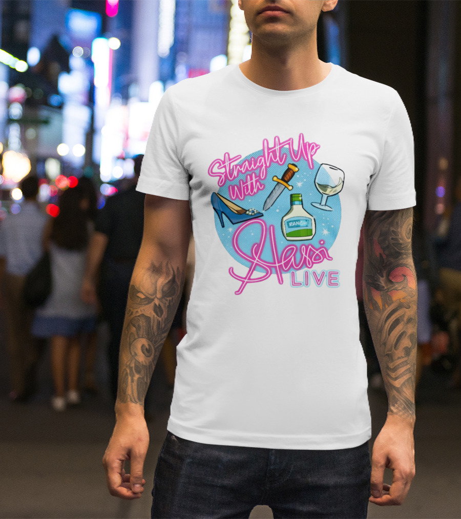 Straight Up With Stassi Live Knife Heel Ranch Wine T-Shirt