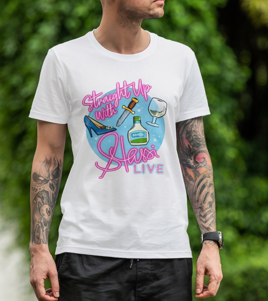 Straight Up With Stassi Live Knife Heel Ranch Wine T-Shirt