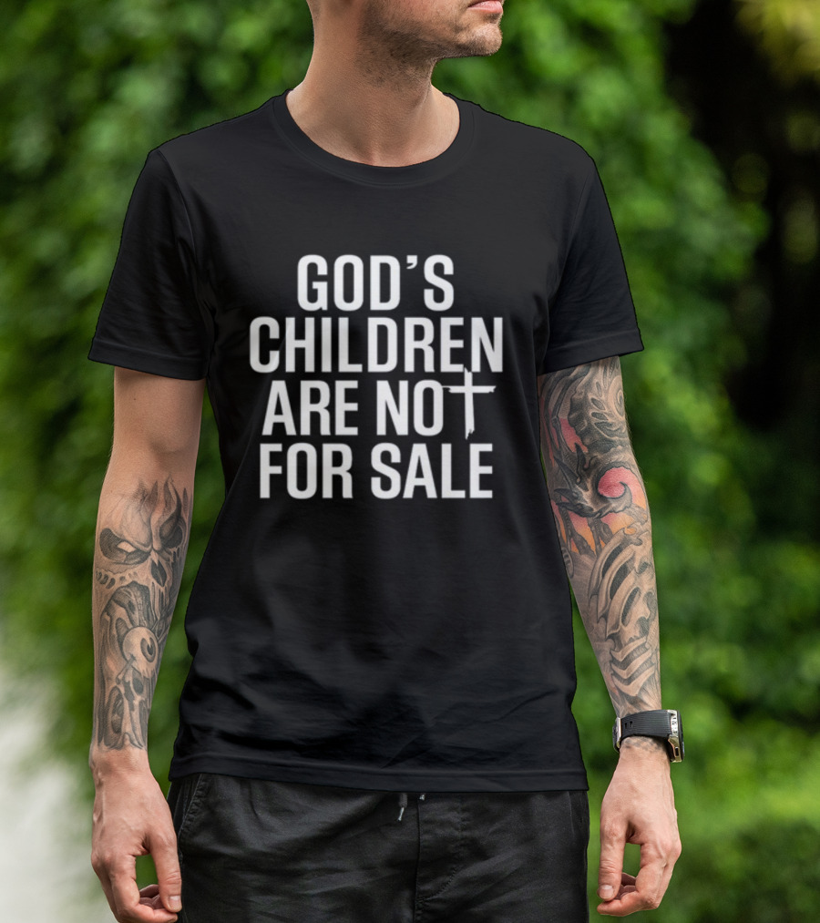 God's Children Are Not For Sale Irishpeachdesigns Cross T-Shirt