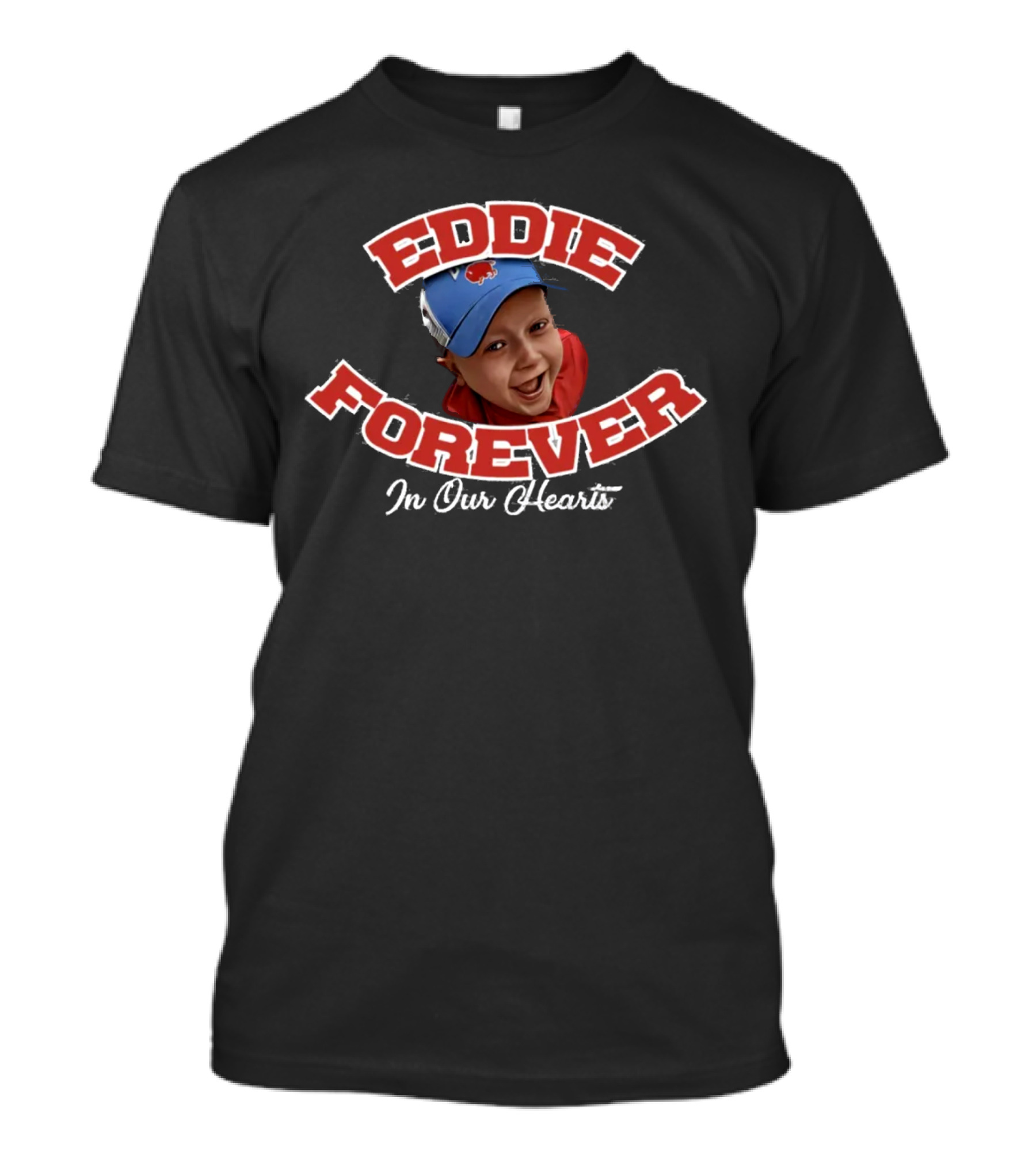 Eddie Forever Blue Cap Smiling Face Heartwarming Memory T-Shirt