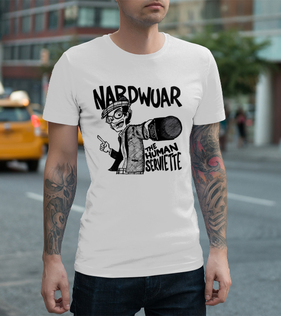 Nardwuar The Human Serviette Mic Rap Alert T-Shirt
