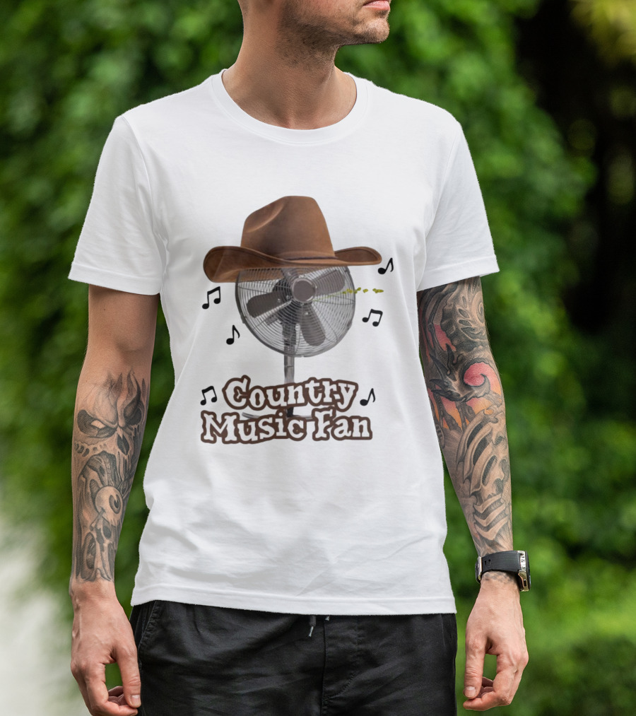 Country Music Fan Cowboy Hat With Musical Notes T-Shirt