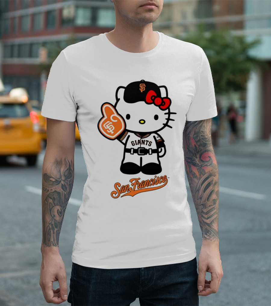 San Francisco Giants Hello Kitty Baseball Collaboration T-Shirt