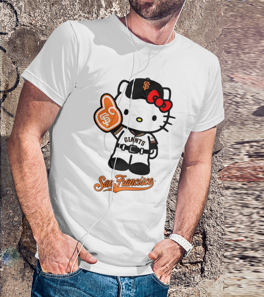 San Francisco Giants Hello Kitty Baseball Collaboration T-Shirt