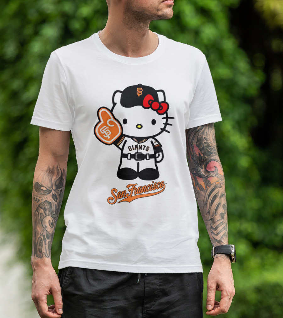 San Francisco Giants Hello Kitty Baseball Collaboration T-Shirt