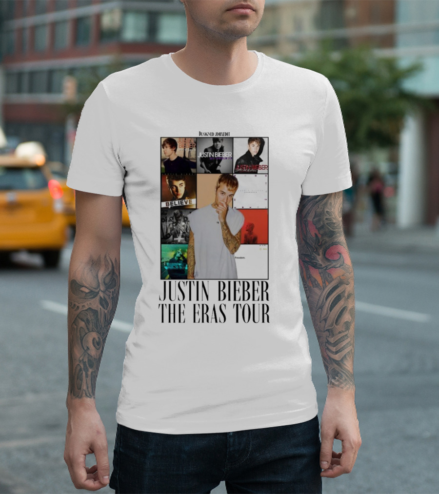 Justin Bieber Album Collage The Eras Tour T-Shirt