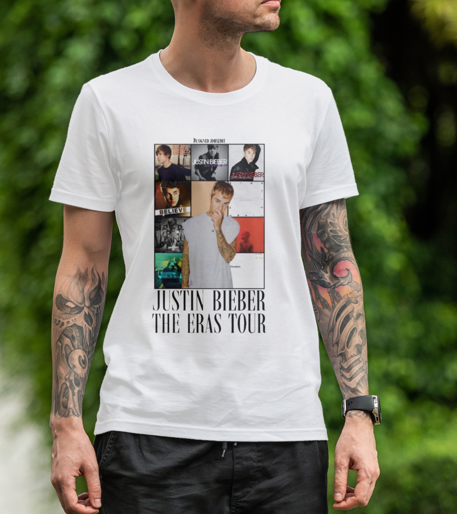 Justin Bieber Album Collage The Eras Tour T-Shirt