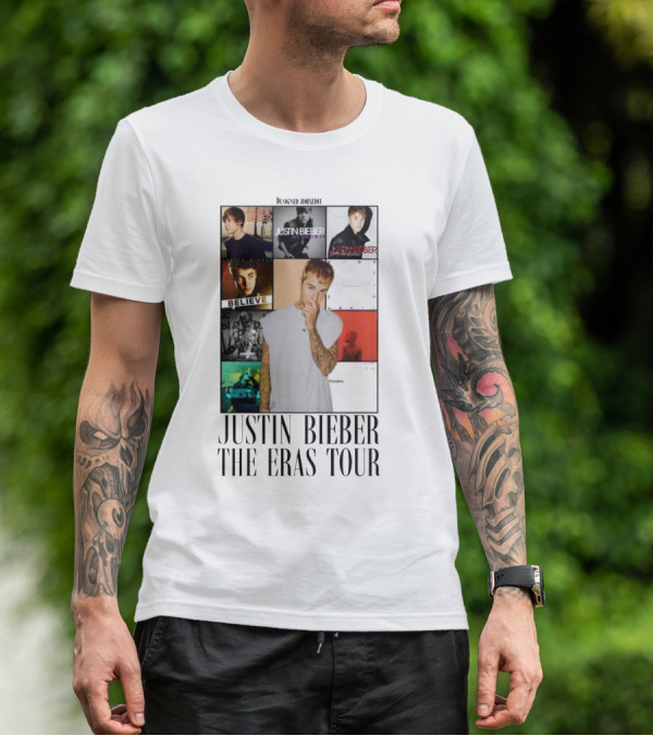 Justin Bieber Album Collage The Eras Tour T-Shirt