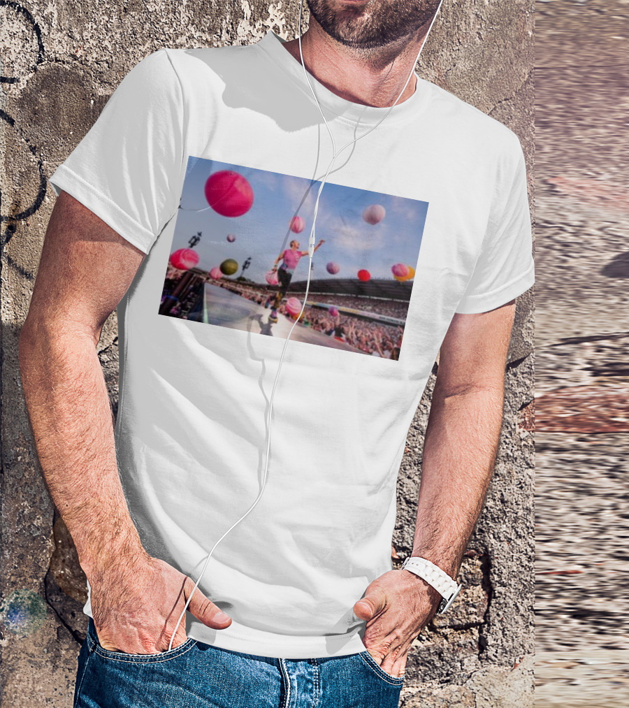 Tack Göteborg Concert Colorful Celebrations With Large Balloons At Crowded Stadium T-Shirt
