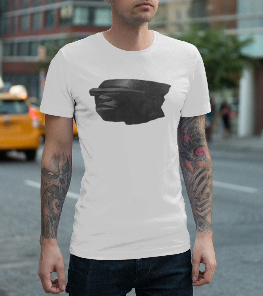 Topia Pack C2 Abstract Stone Face by UDOPIA T-Shirt