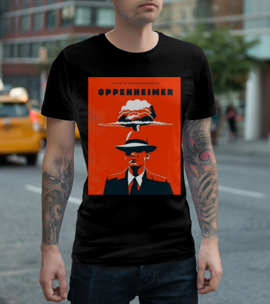 A Film By Christopher Nolan Oppenheimer Nuclear Explosion Iconic T-Shirt