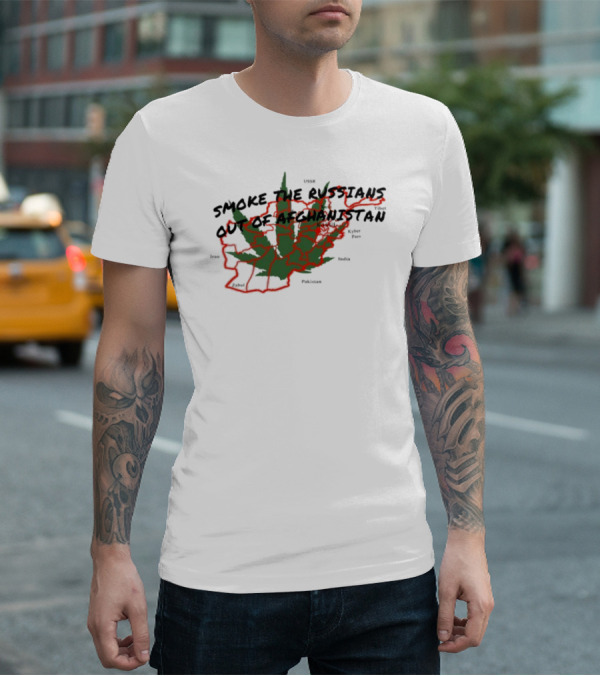 Smoke The Russians Out Of Afghanistan Map T-Shirt