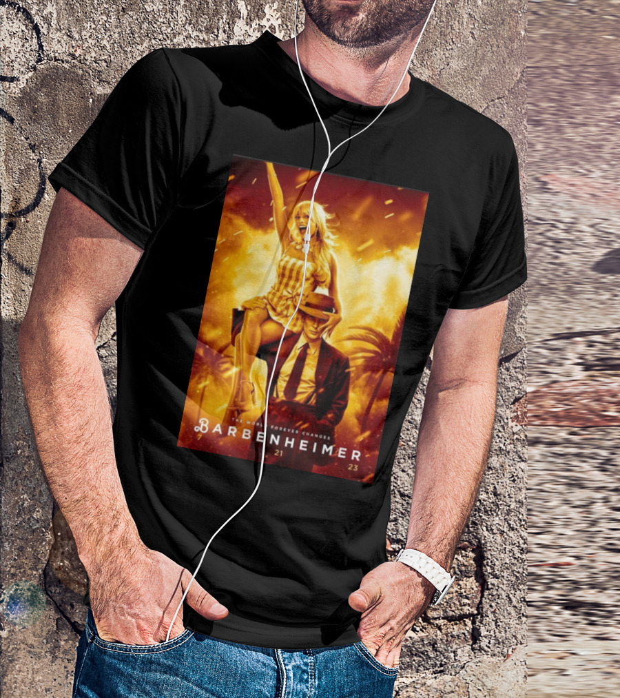 Barbenheimer 7 21 23 The World Forever Changes Stevereevesart T-Shirt