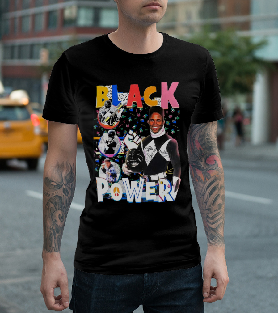 Walter Jones Black Power Peace Symbol Retro Comic T-Shirt