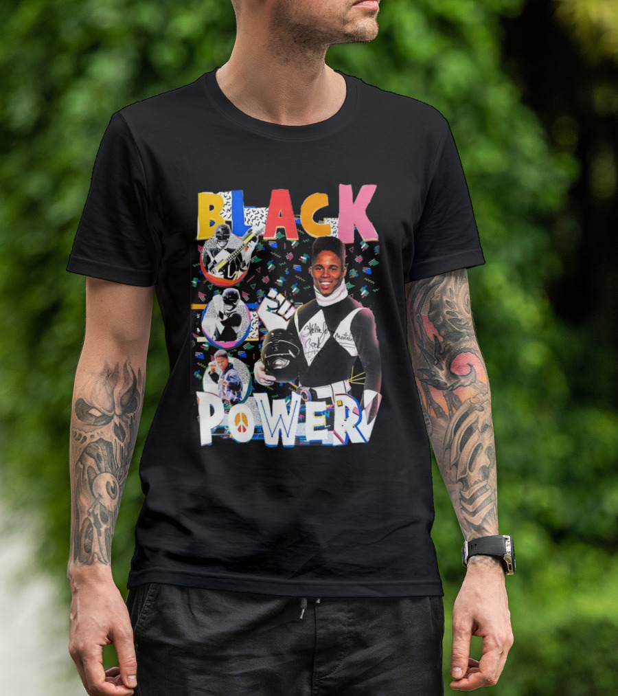 Walter Jones Black Power Peace Symbol Retro Comic T-Shirt