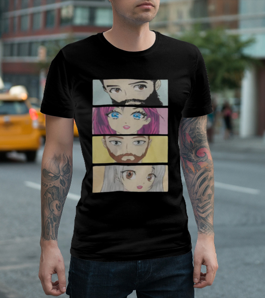 Skillet Anime Characters Manga Style Portraits T-Shirt