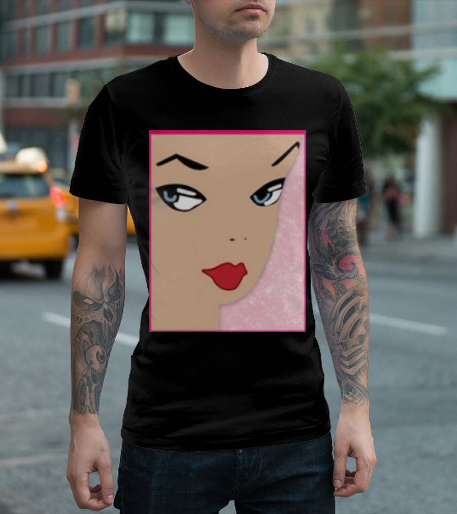 Ryan Gosling Wearing Barbie Face T-Shirt