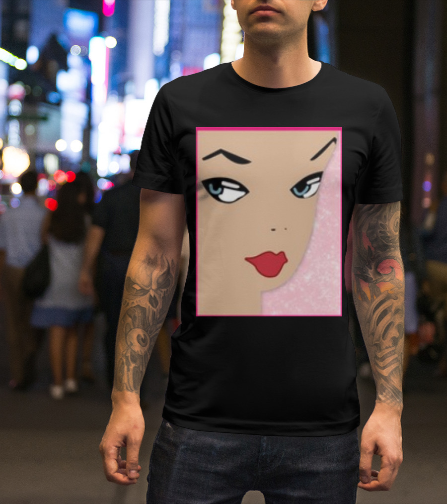 Ryan Gosling Wearing Barbie Face T-Shirt