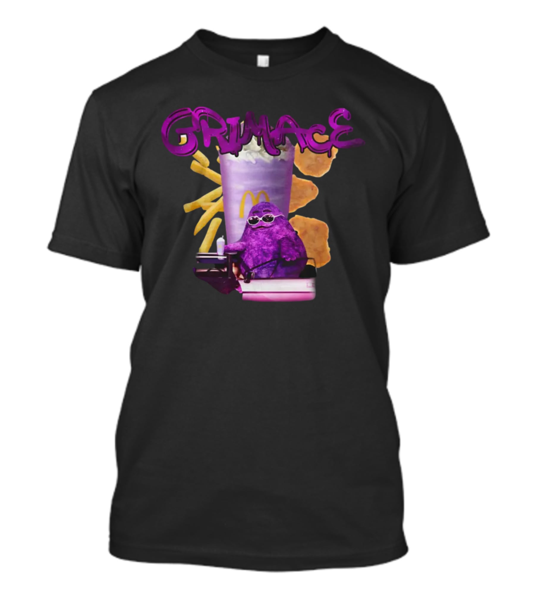 Grimace McDonald's Nuggets Fries Milkshake Gigglegarbclothing T-Shirt