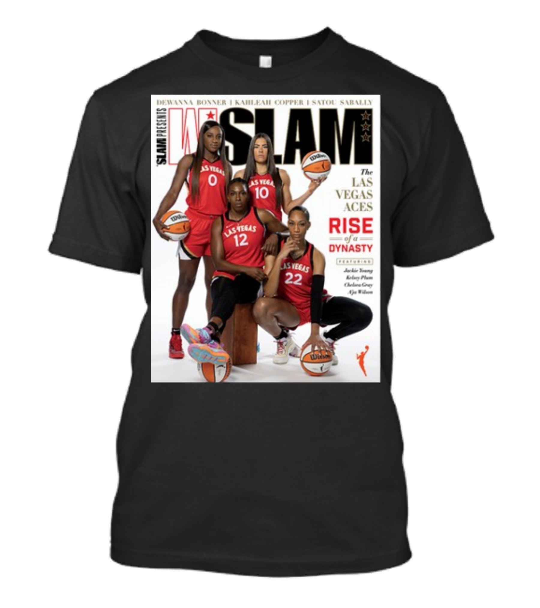 SLAM Presents Las Vegas Aces Rise Of A Dynasty Dewanna Bonner Kahleah Copper Satou Sabally T-Shirt