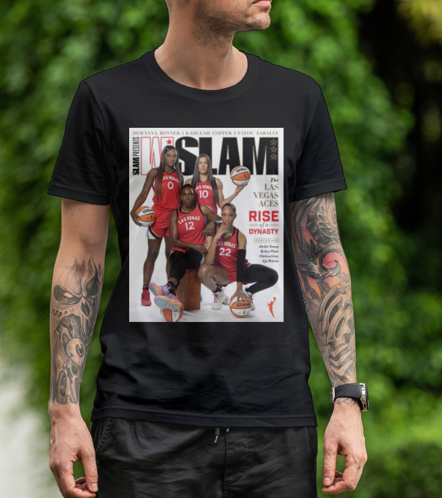 SLAM Presents Las Vegas Aces Rise Of A Dynasty Dewanna Bonner Kahleah Copper Satou Sabally T-Shirt