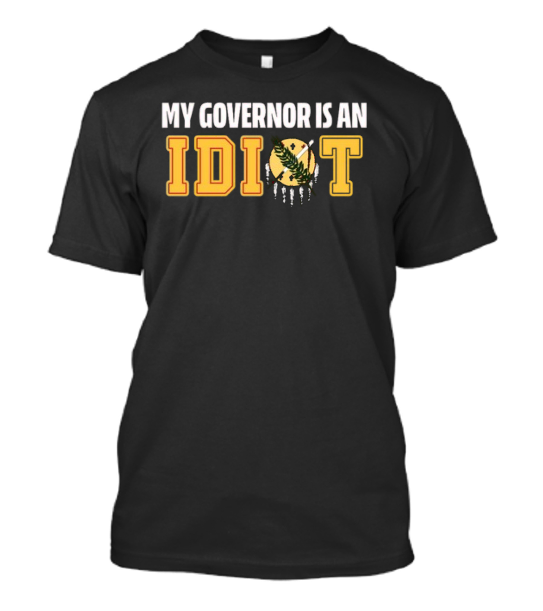 Debbie Burleson My Governor Is An Idiot Oklahoma State Flag T-Shirt